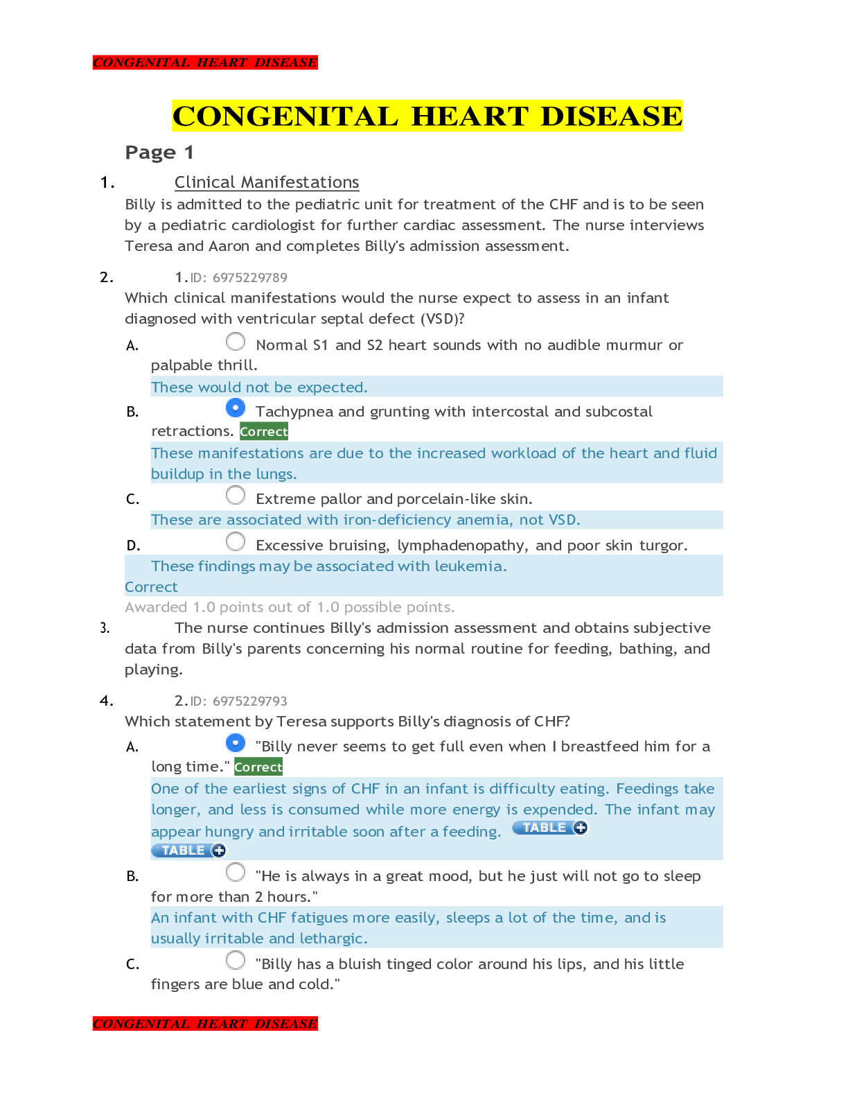 NURS 649 HESI CONGENITAL HEART DISEASE CASE STUDY Browsegrades
